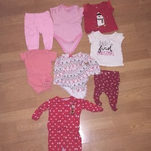 0-3 months baby girl clothes used